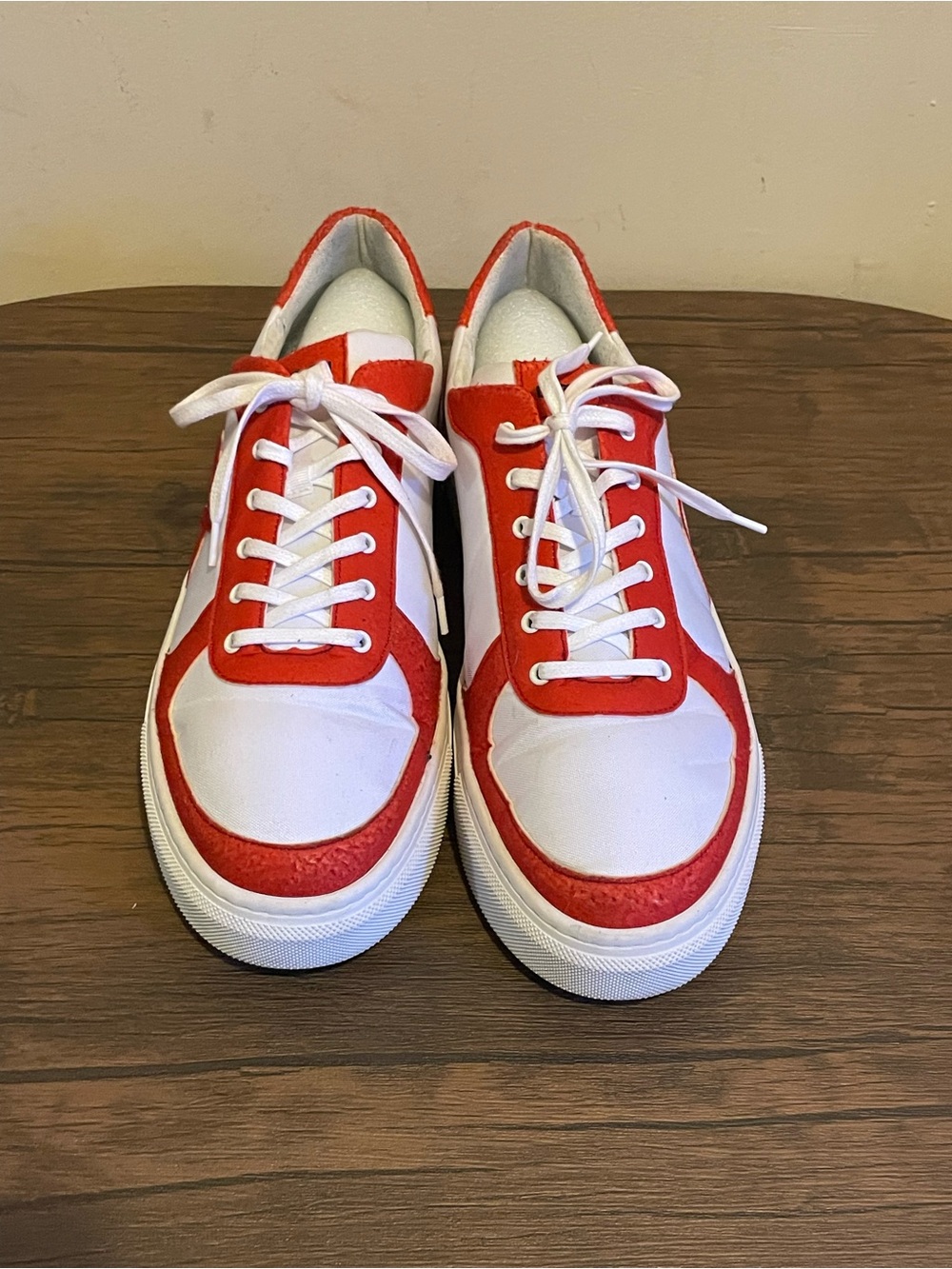 Loci sneakers lot of 2 White/Red and White/Blk Low-Top Sneakers men’s 13
